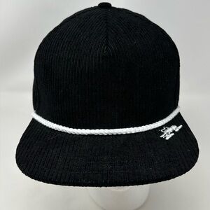 Spacecraft Hat Cap Mens One Size Black Corduroy Rope Snapback Skate Surf Travel‎